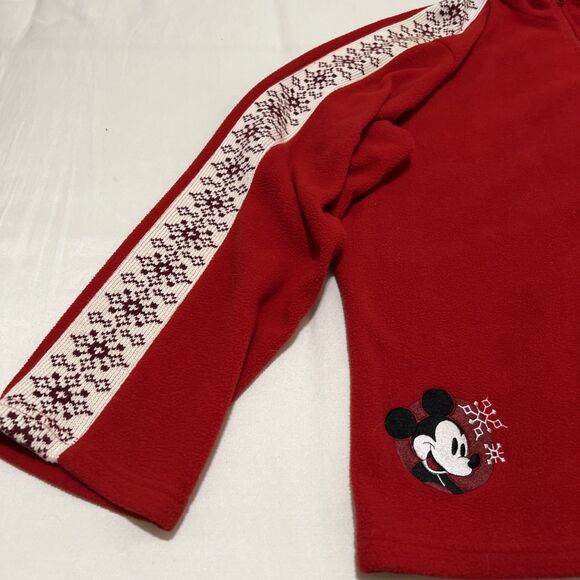 Disney Shopping.com Fleece Jacket Women's Size 4XL Red Mickey Christmas full zip - Picture 4 of 11